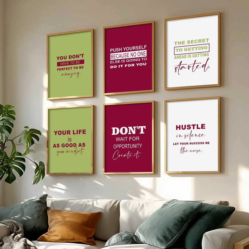 Motivational  Wall  Art  Paintings with Frame for Wall Decor