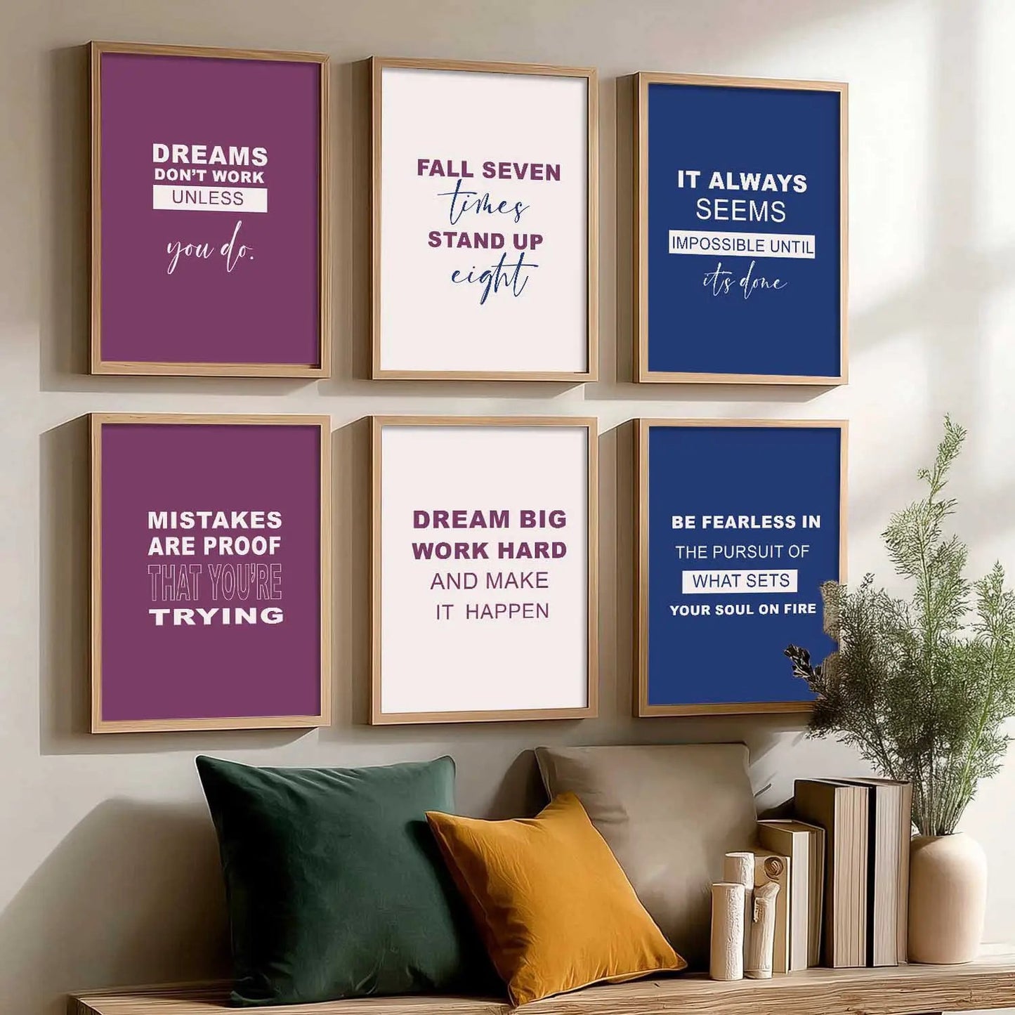 Motivational  Wall  Art Paintings with Frame for Wall Decor