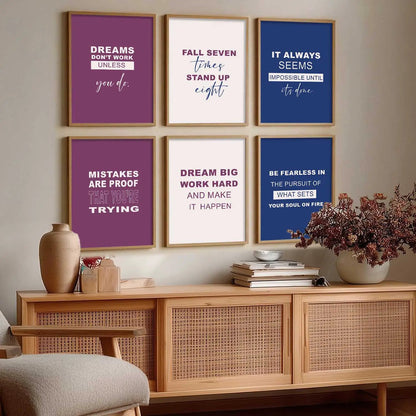 Motivational  Wall  Art Paintings with Frame for Wall Decor