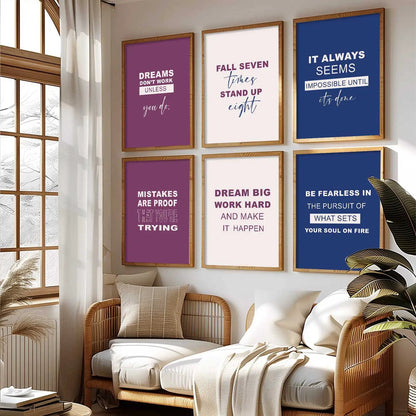 Motivational  Wall  Art Paintings with Frame for Wall Decor