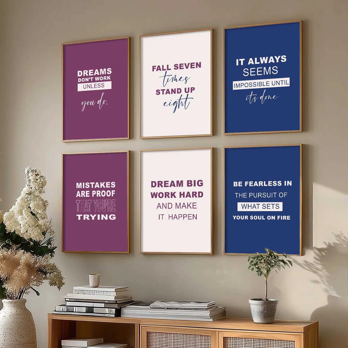 Motivational  Wall  Art Paintings with Frame for Wall Decor