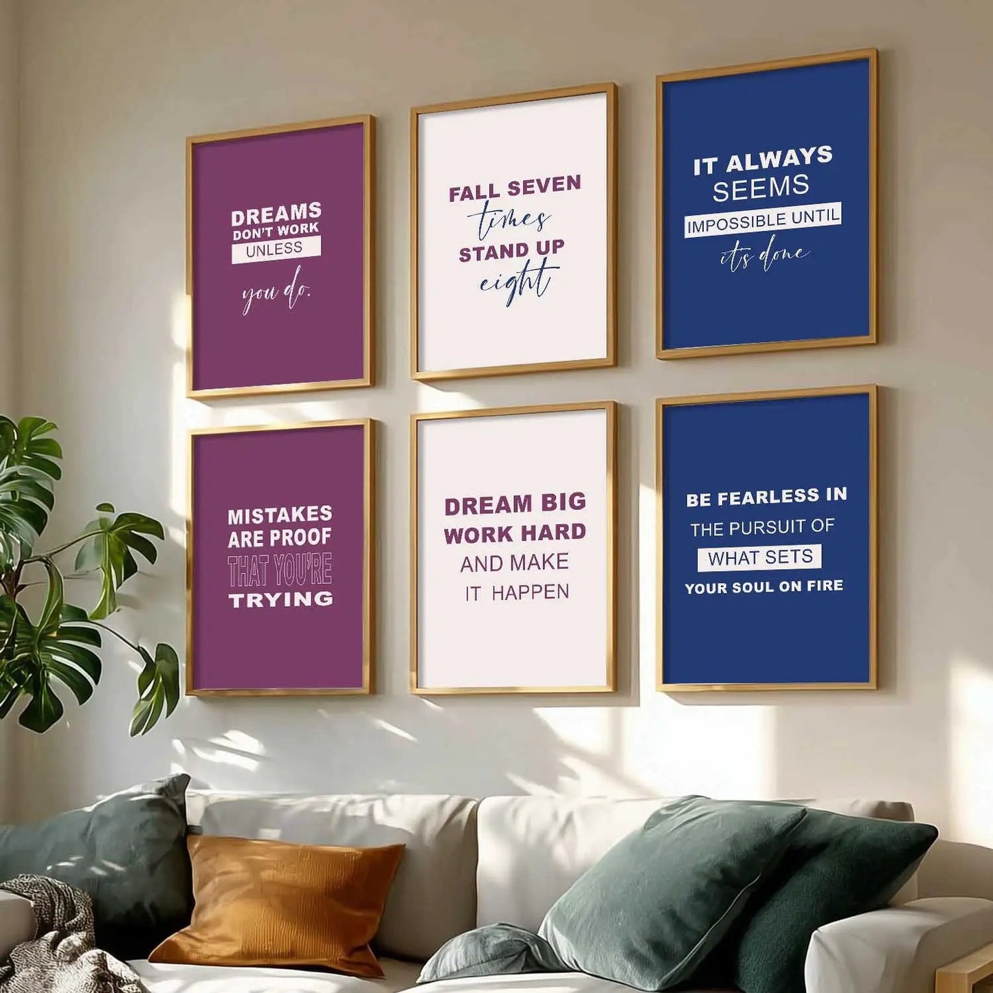 Motivational  Wall  Art Paintings with Frame for Wall Decor