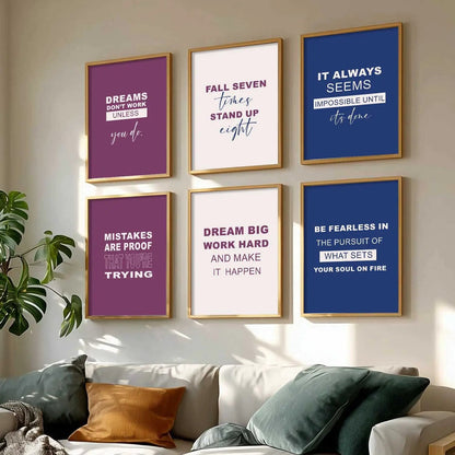 Motivational  Wall  Art Paintings with Frame for Wall Decor