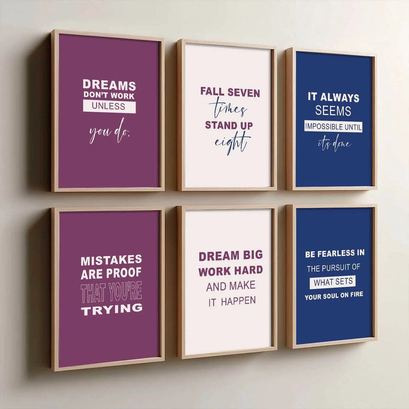 Motivational  Wall  Art Paintings with Frame for Wall Decor