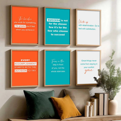 Motivational  Wall Art Paintings with Frame for Wall Decor
