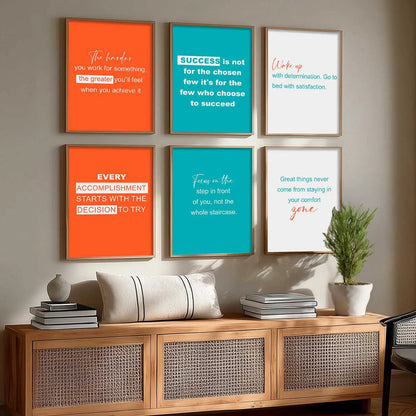 Motivational  Wall Art Paintings with Frame for Wall Decor