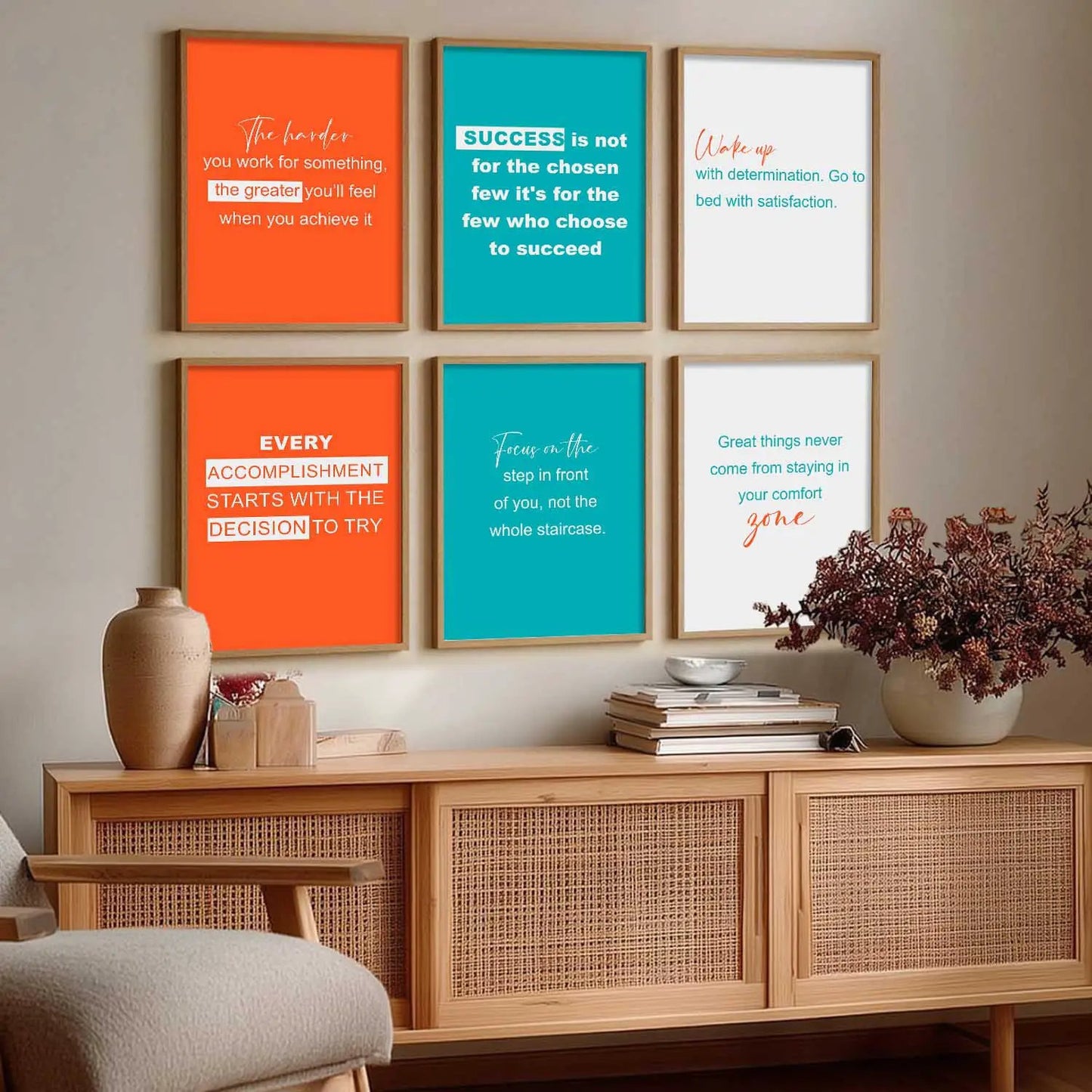 Motivational  Wall Art Paintings with Frame for Wall Decor