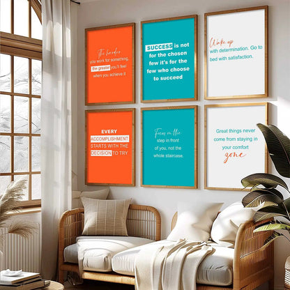Motivational  Wall Art Paintings with Frame for Wall Decor