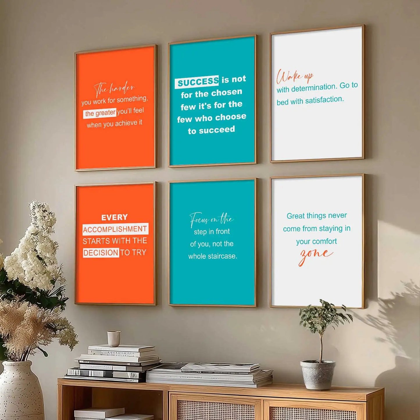 Motivational  Wall Art Paintings with Frame for Wall Decor