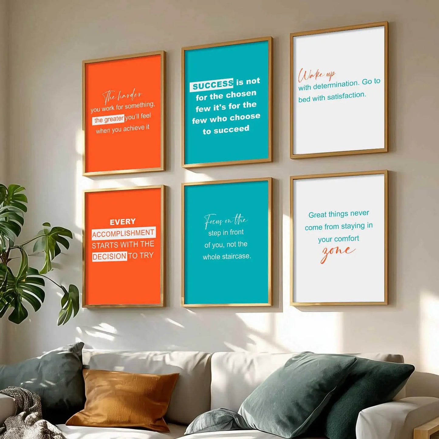 Motivational  Wall Art Paintings with Frame for Wall Decor