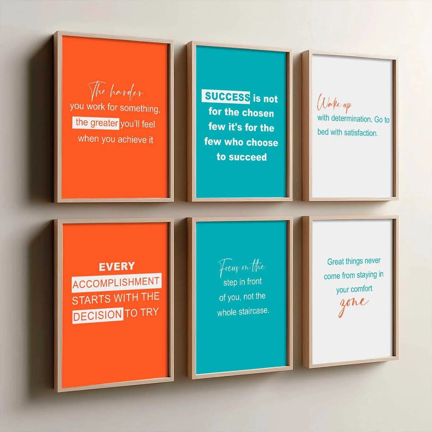 Motivational  Wall Art Paintings with Frame for Wall Decor