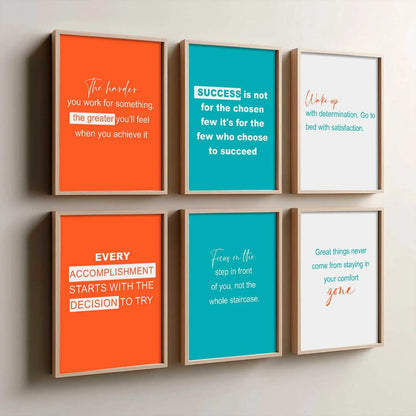 Motivational  Wall Art Paintings with Frame for Wall Decor