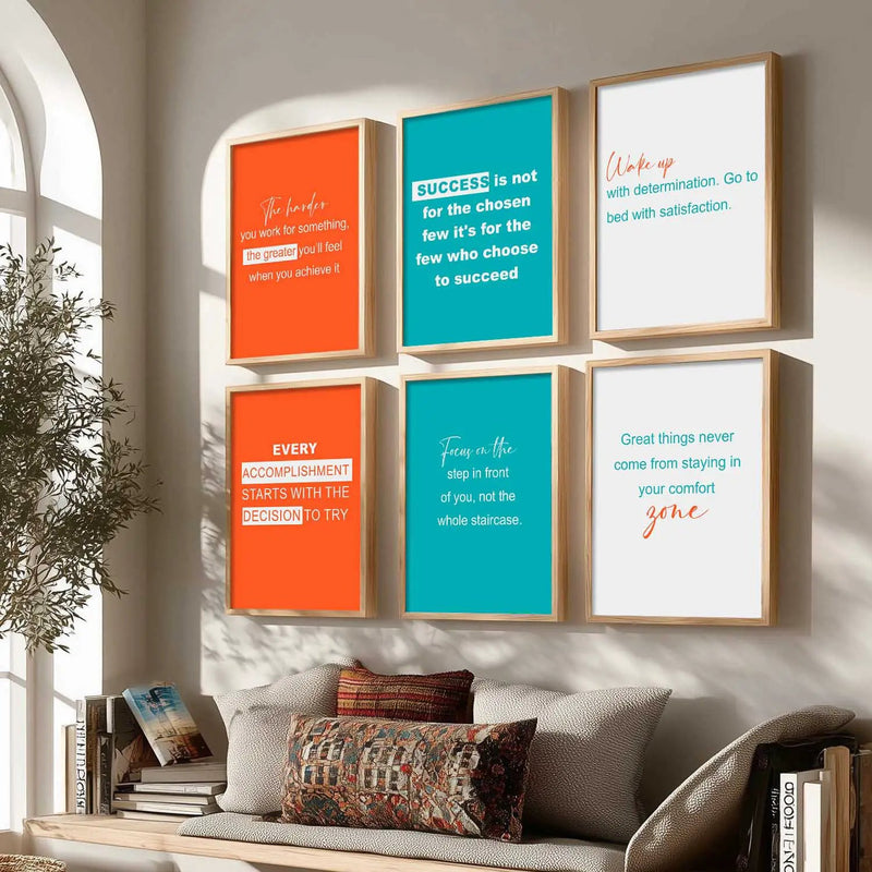 Motivational  Wall Art Paintings with Frame for Wall Decor