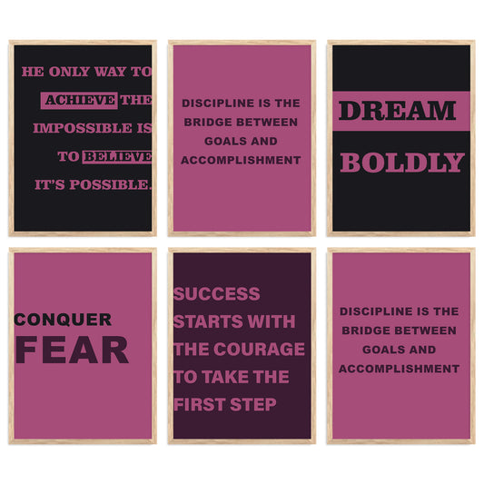 Motivational  Wall  Art Paintings with Frame for Wall Decor