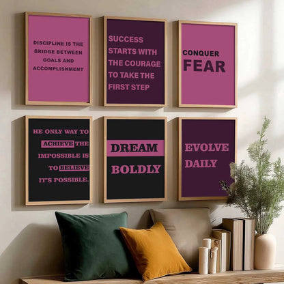 Motivational  Wall  Art Paintings with Frame for Wall Decor