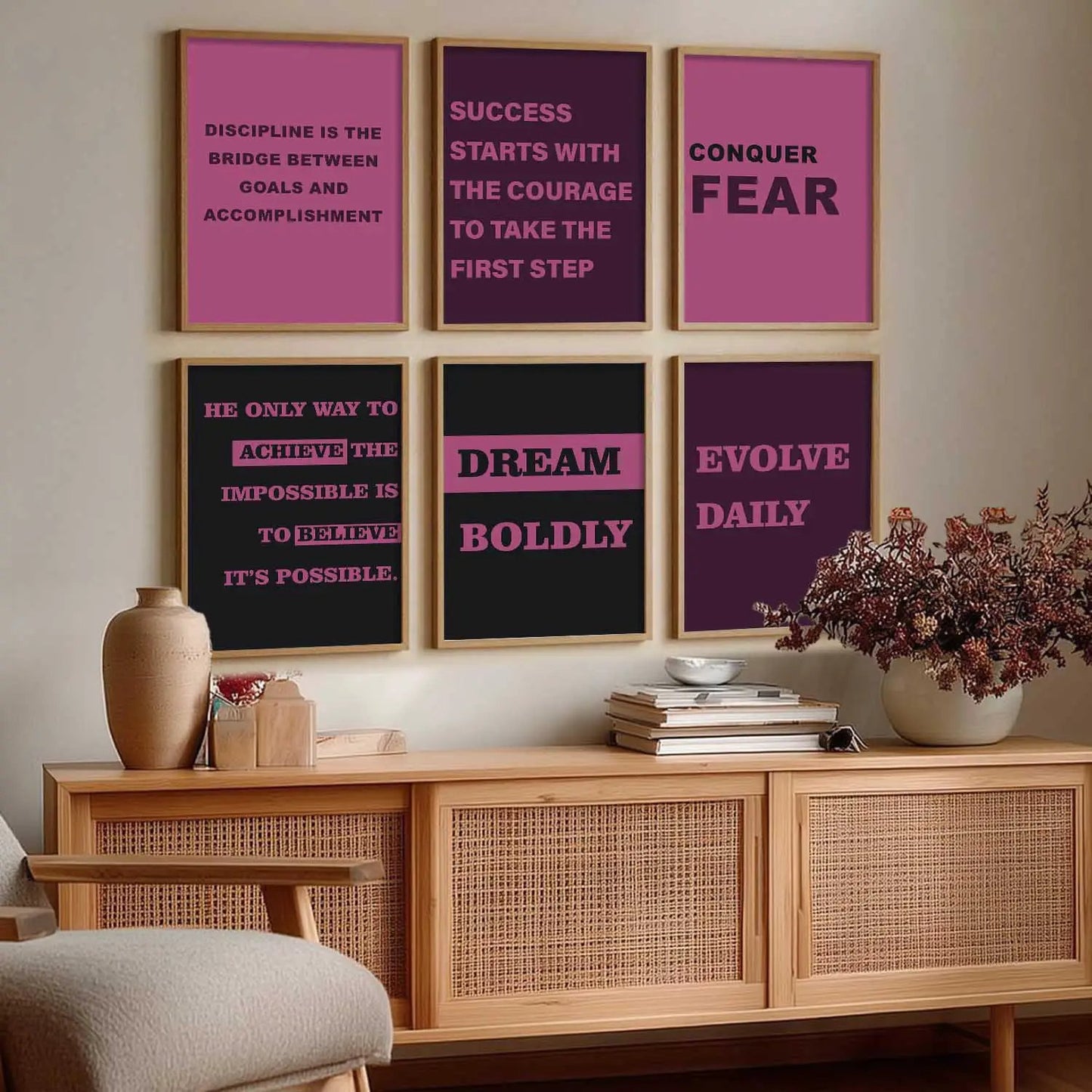 Motivational  Wall  Art Paintings with Frame for Wall Decor