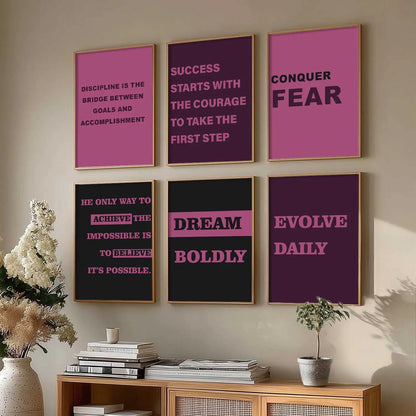 Motivational  Wall  Art Paintings with Frame for Wall Decor
