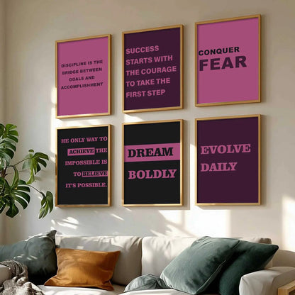 Motivational  Wall  Art Paintings with Frame for Wall Decor