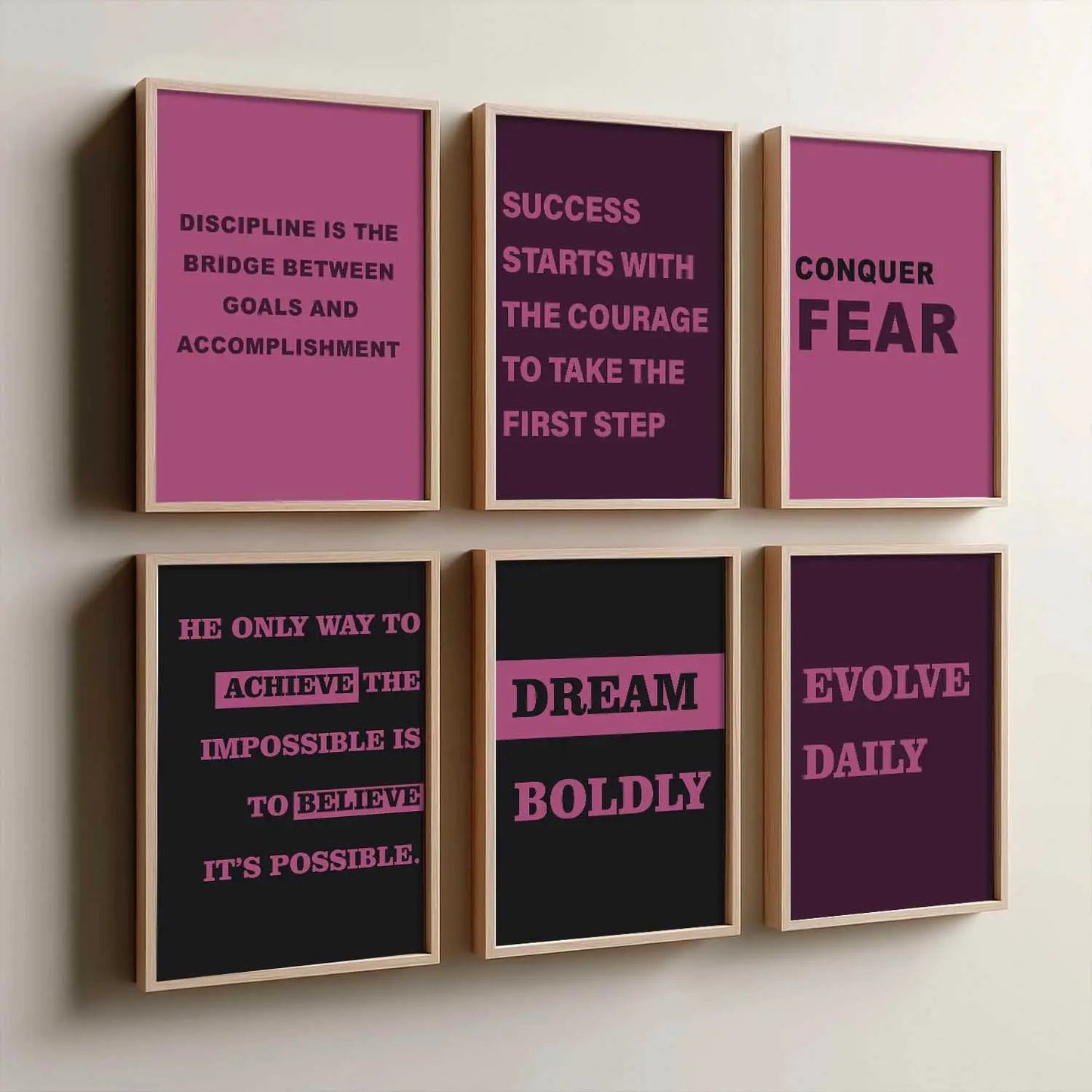 Motivational  Wall  Art Paintings with Frame for Wall Decor