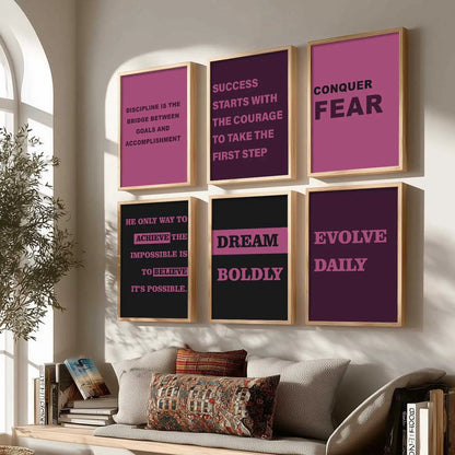 Motivational  Wall  Art Paintings with Frame for Wall Decor