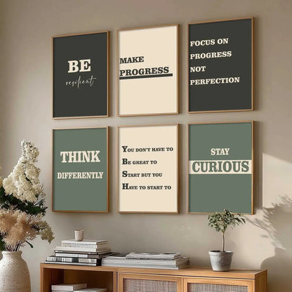 Motivational  Wall Art Paintings with Frame for Wall Decor