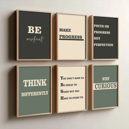 Motivational  Wall Art Paintings with Frame for Wall Decor