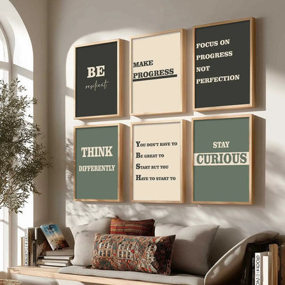 Motivational  Wall Art Paintings with Frame for Wall Decor