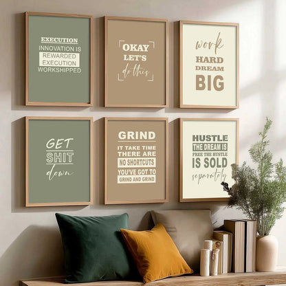 Motivational  Wall Art Paintings with Frame for Wall Decor