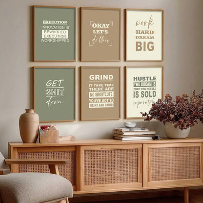 Motivational  Wall Art Paintings with Frame for Wall Decor