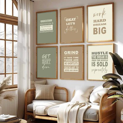 Motivational  Wall Art Paintings with Frame for Wall Decor