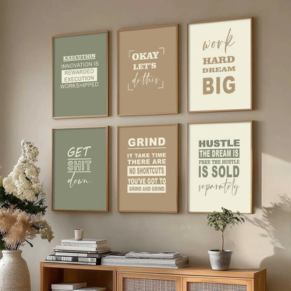 Motivational  Wall Art Paintings with Frame for Wall Decor