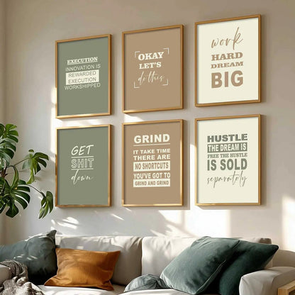 Motivational  Wall Art Paintings with Frame for Wall Decor