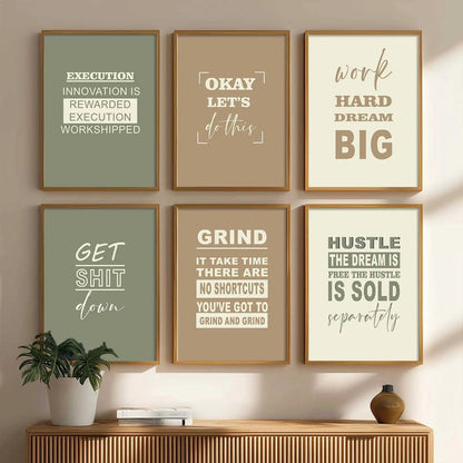 Motivational  Wall Art Paintings with Frame for Wall Decor