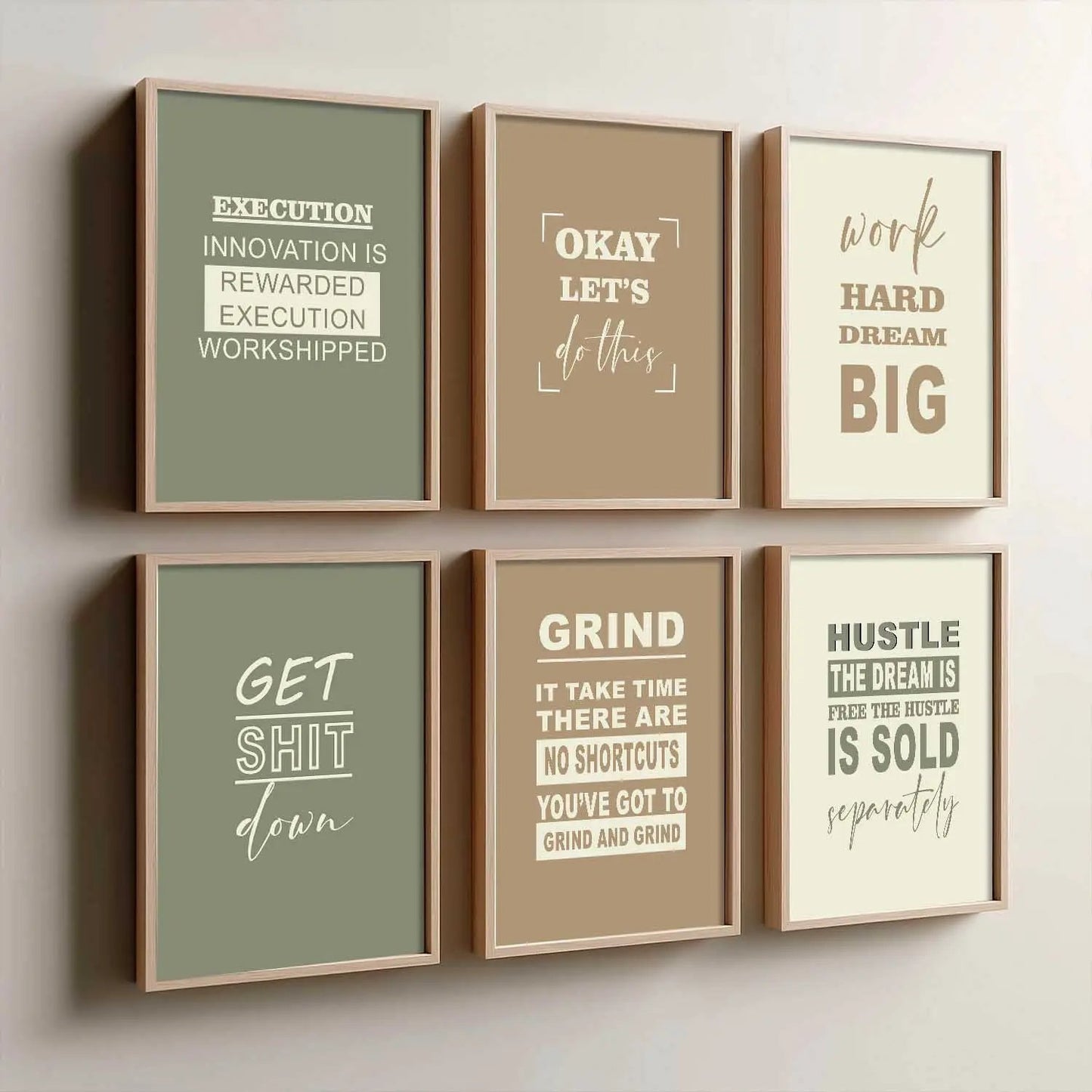 Motivational  Wall Art Paintings with Frame for Wall Decor