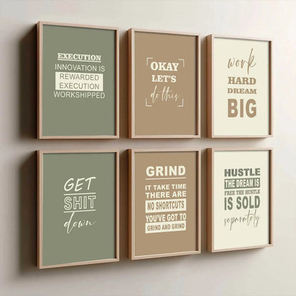 Motivational  Wall Art Paintings with Frame for Wall Decor