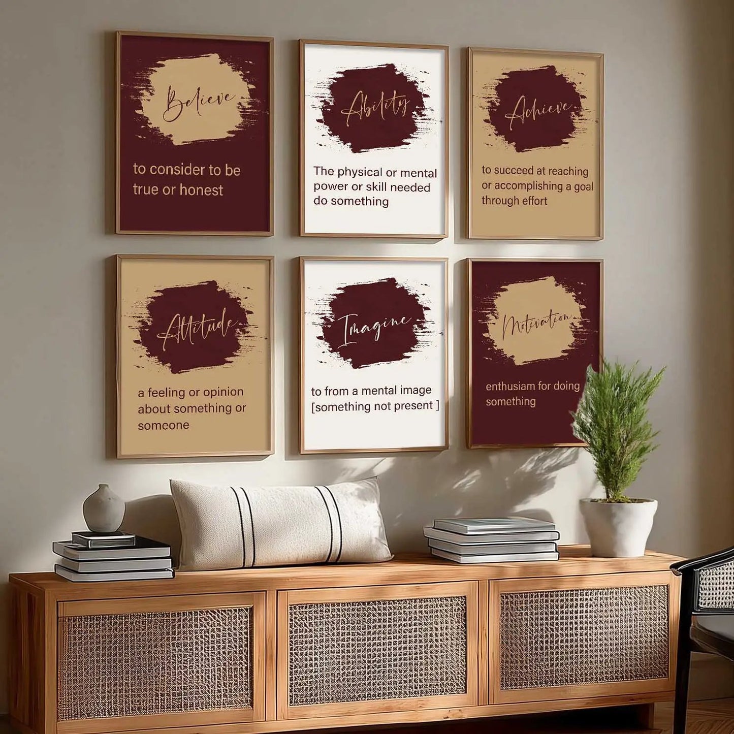 Motivational  Wall  Art Paintings with Frame for Wall Decor