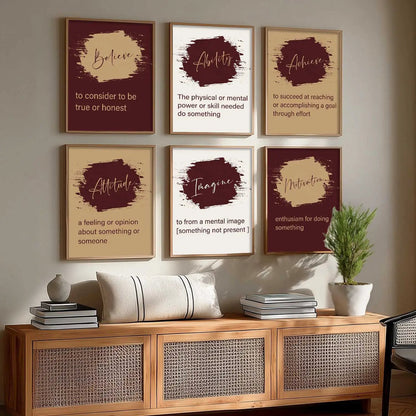 Motivational  Wall  Art Paintings with Frame for Wall Decor