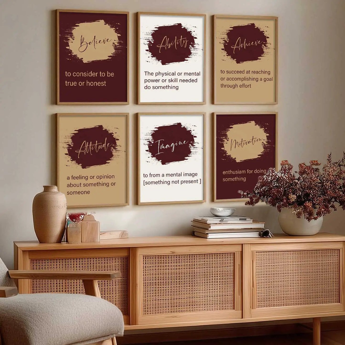 Motivational  Wall  Art Paintings with Frame for Wall Decor