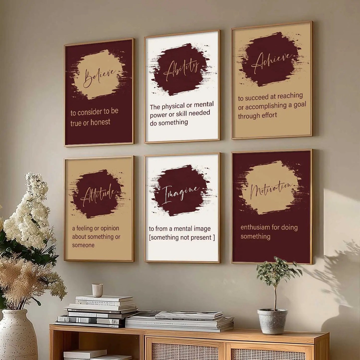 Motivational  Wall  Art Paintings with Frame for Wall Decor
