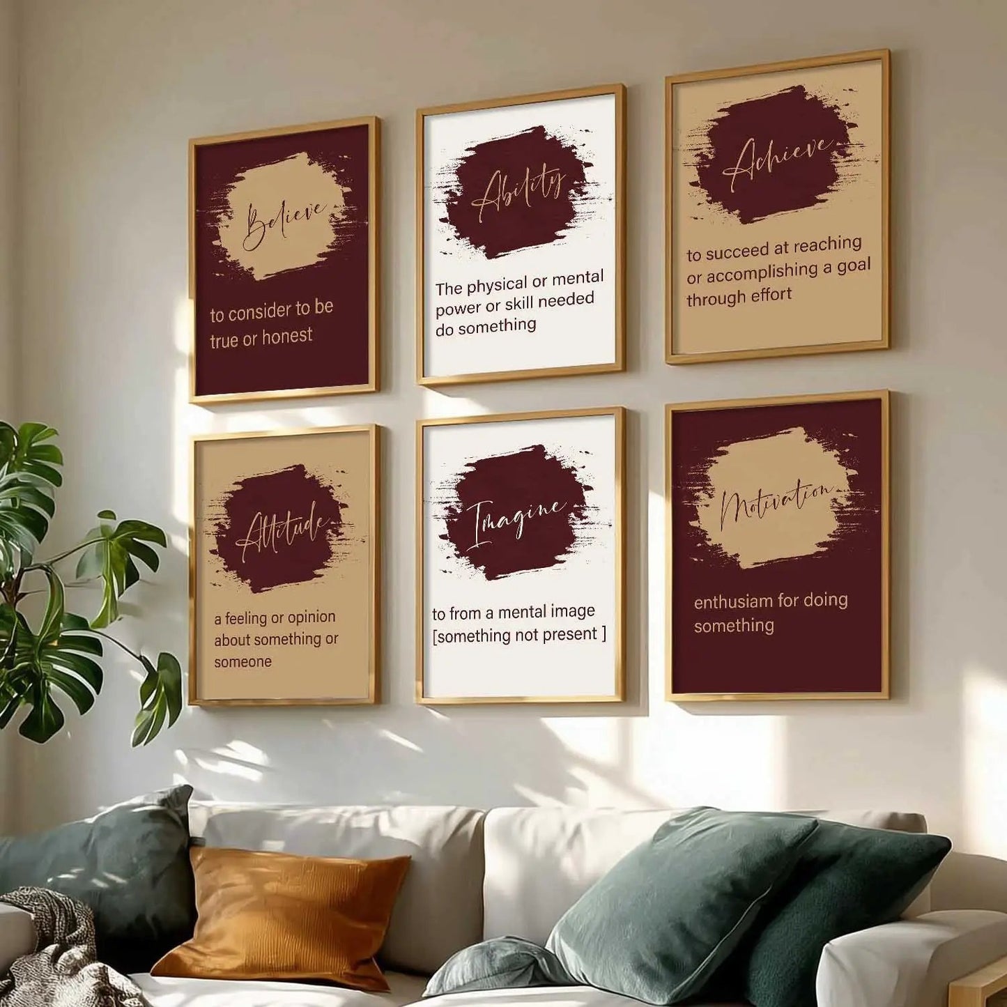 Motivational  Wall  Art Paintings with Frame for Wall Decor