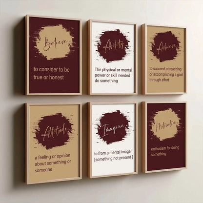 Motivational  Wall  Art Paintings with Frame for Wall Decor