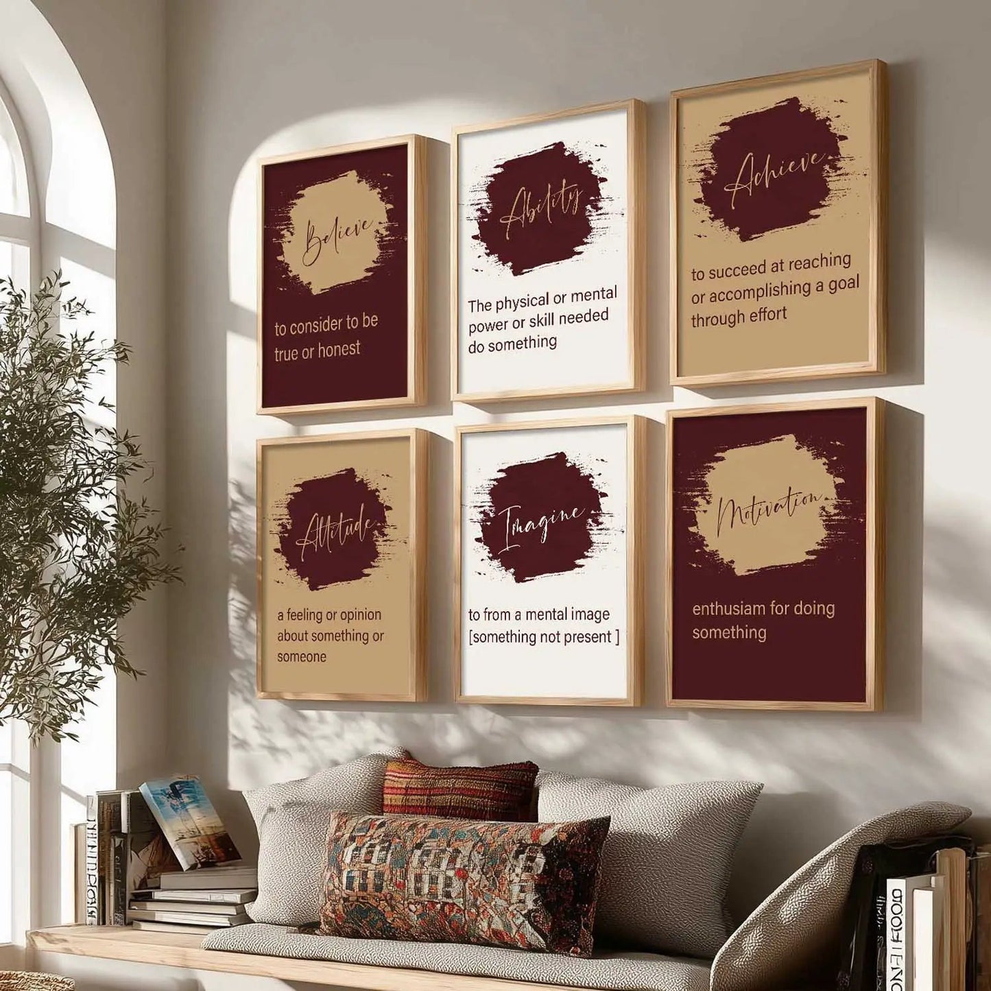 Motivational  Wall  Art Paintings with Frame for Wall Decor