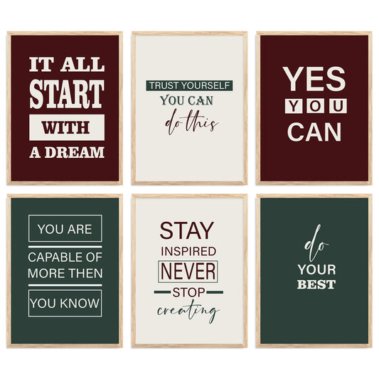 Motivational  Wall  Art Paintings with Frame for Wall Decor