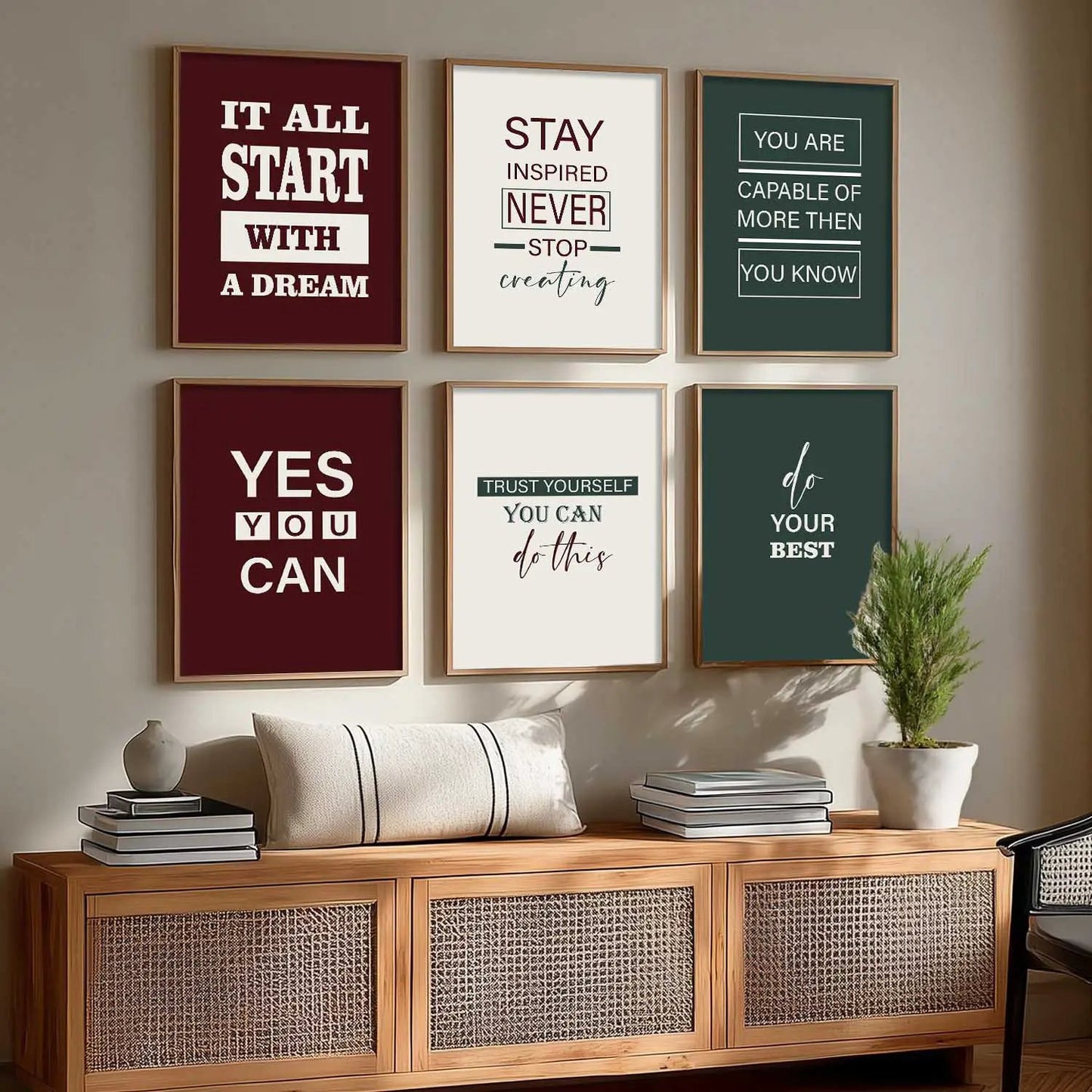 Motivational  Wall  Art Paintings with Frame for Wall Decor