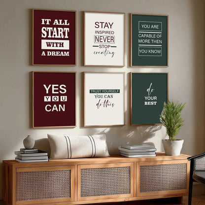 Motivational  Wall  Art Paintings with Frame for Wall Decor