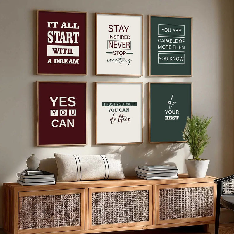 Motivational  Wall  Art Paintings with Frame for Wall Decor