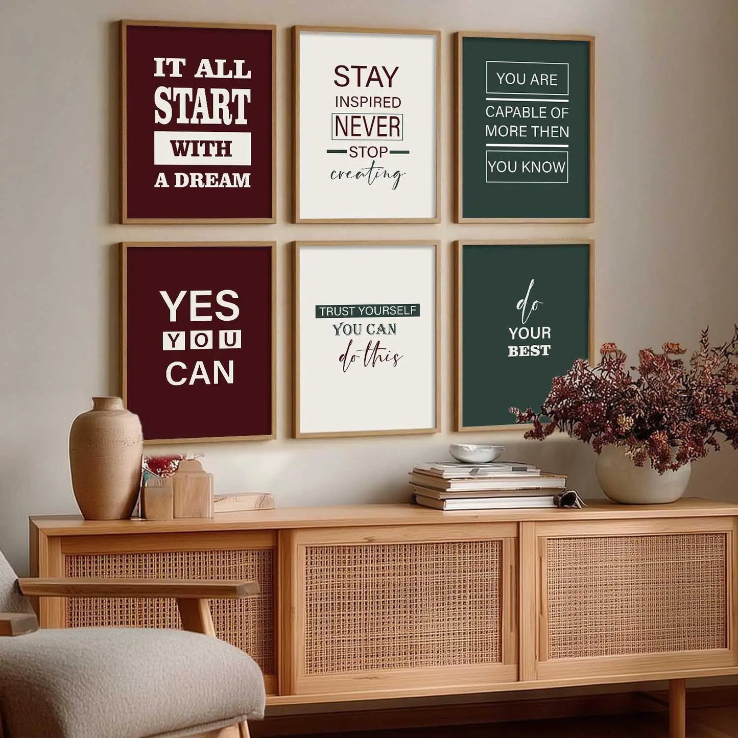 Motivational  Wall  Art Paintings with Frame for Wall Decor