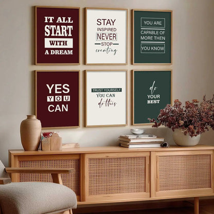 Motivational  Wall  Art Paintings with Frame for Wall Decor