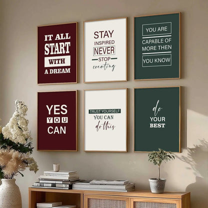 Motivational  Wall  Art Paintings with Frame for Wall Decor