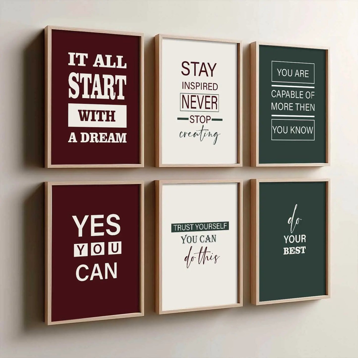 Motivational  Wall  Art Paintings with Frame for Wall Decor